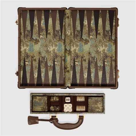 Gucci Decorative backgammon set with Web and Double G